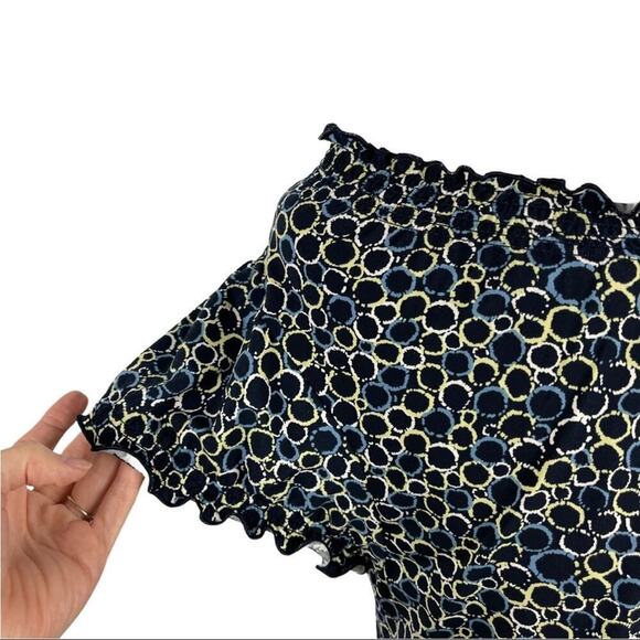 BCBGMAXAZRIA ruffle V Neck Midi Dress - Picture 5 of 12